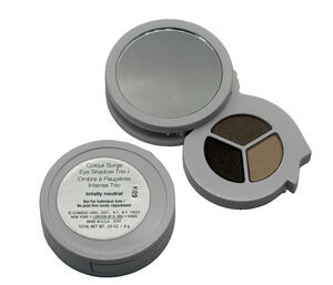 2 Clinique Color Surge Eye Shadow Trio Come Totally Neutral Mirror Case Travel